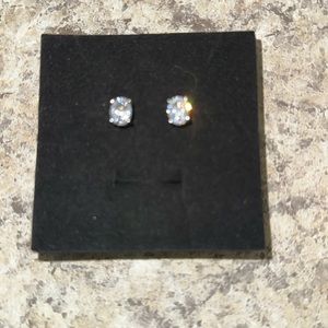 Sterling silver zircon earrings. New without tags